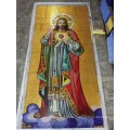 Religious mosaic, church mosaic pattern
